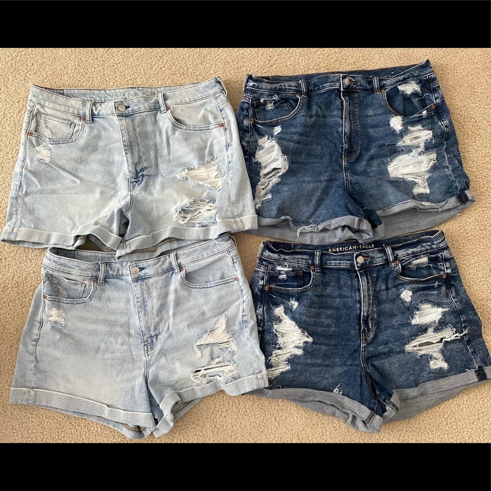 Light wash - American Eagle Stretch Denim Shorts